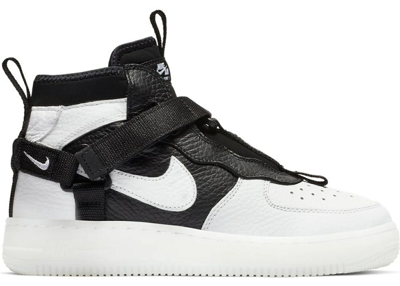 ナイキ ミッド 白色 ホワイト 黒色 ブラック エアフォース ジュニア キッズ NIKE AIR FORCE 1 UTILITY MID ORCA (GS) / OFF WHITE BLACK WHITE ベビー マタニティ スニーカー|スニケス
