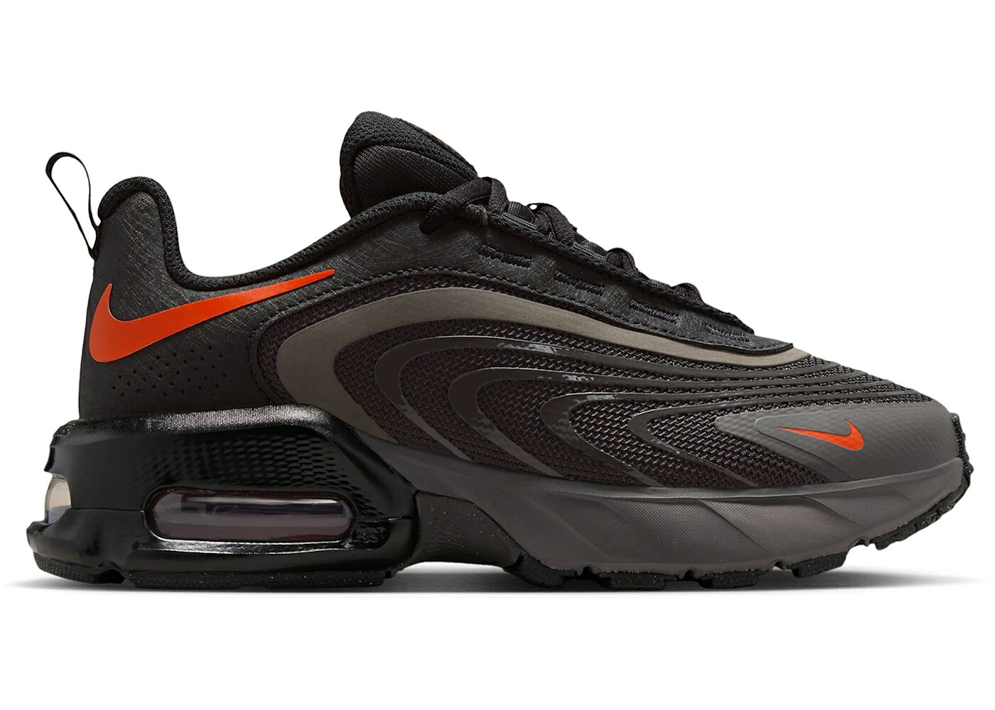 ナイキ マックス ファイア 黒色 ブラック 橙 オレンジ チーム エアマックス ジュニア キッズ NIKE AIR MAX FIRE MEDIUM ASH BLACK ORANGE (GS) / MEDIUM ASH BLACK TEAM ORANGE ベビー マタニティ スニーカー