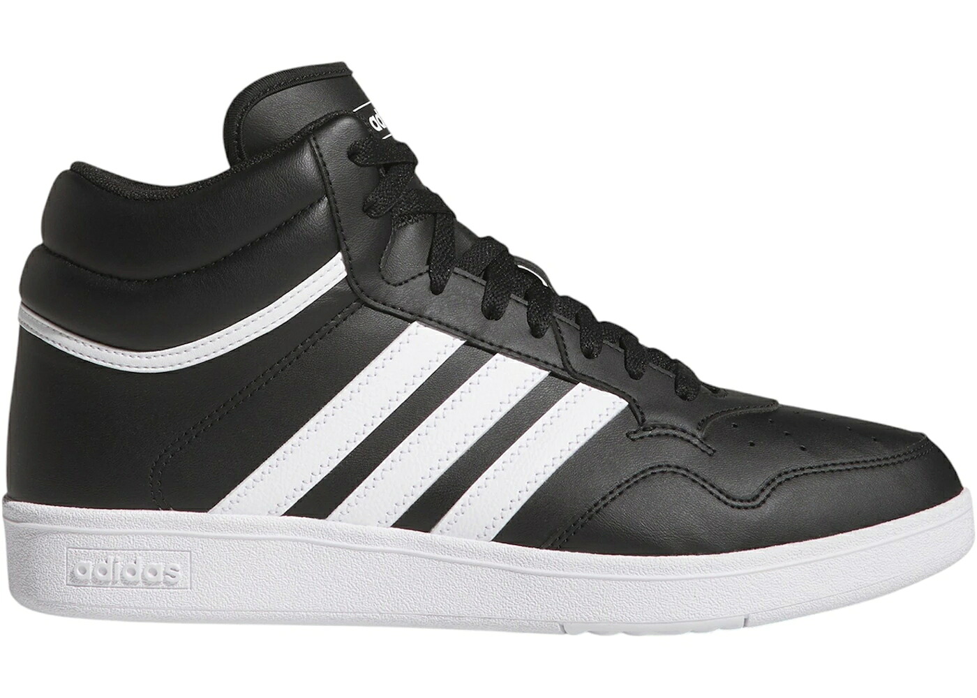 アディダス ミッド 黒色 ブラック 白色 ホワイト コア 4.0 スニーカー メンズ ADIDAS HOOPS MID BLACK CLOUD WHITE / CORE BLACK CLOUD WHITE CORE｜スニケス