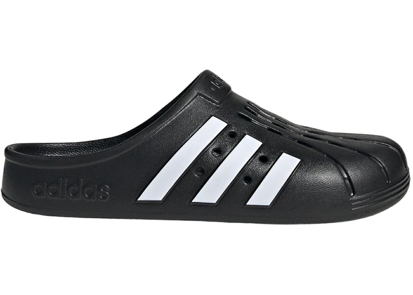 アディダス アディレッタ コア 黒色 ブラック 白色 ホワイト スニーカー メンズ ADIDAS ADILETTE CLOGS CORE BLACK CLOUD WHITE / CORE BLACK CLOUD WHITE CORE