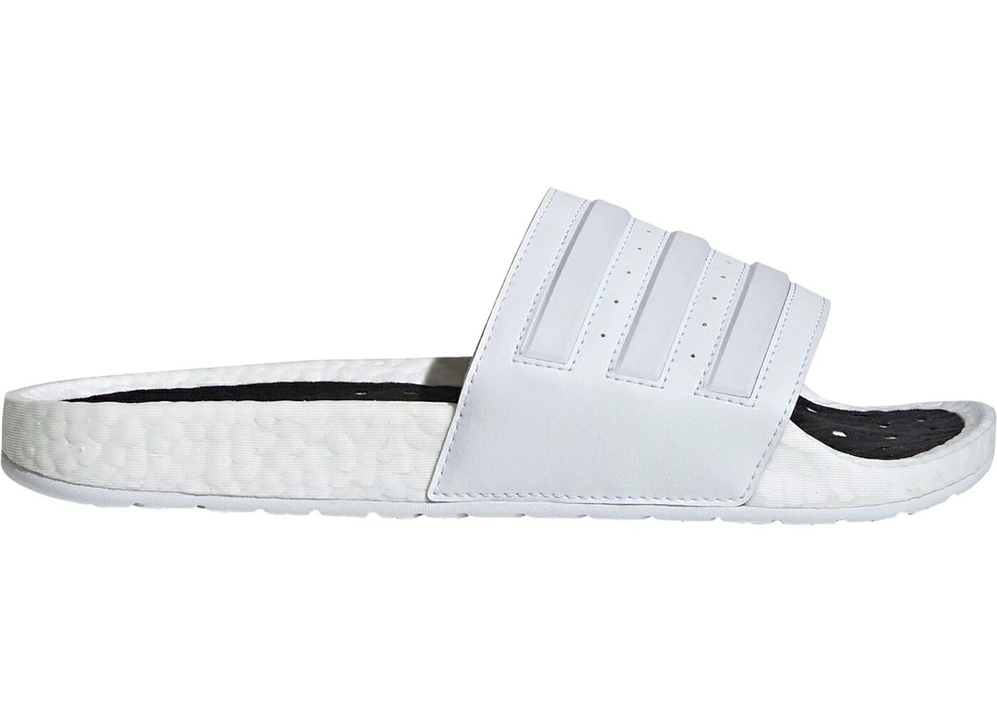 アディダス アディレッタ ブースト 白いこと 白いこと 黒いこと 黒いこと スニーカー メンズ ADIDAS ADILETTE BOOST WHITE / WHITE WHITE BLACK