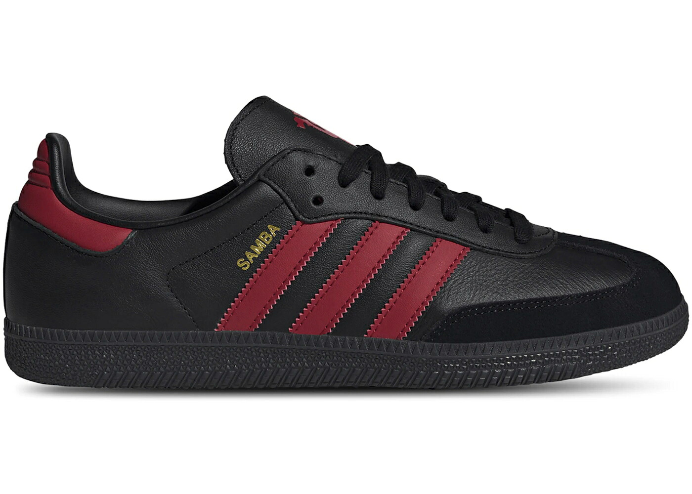 アディダス サンバ ユナイテッド コア 黒色 ブラック 赤 レッド スニーカー メンズ ADIDAS SAMBA MANCHESTER UNITED / CORE BLACK MUFC RED CORE BLACK