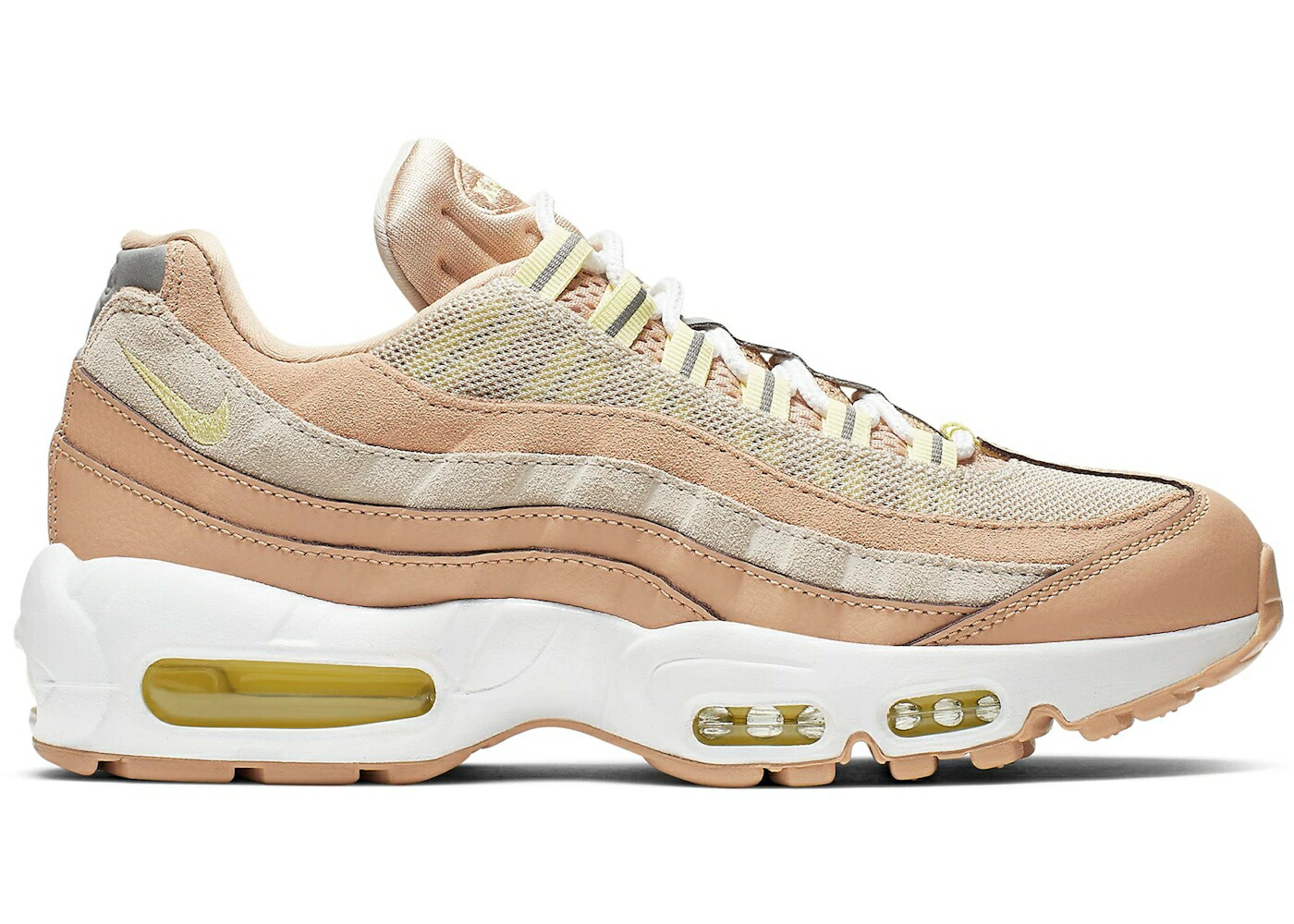 ナイキ マックス ベージュ 緑 グリーン 砂色 サンド 白色 ホワイト エアマックス WOMEN'S スニーカー レディース NIKE AIR MAX 95 BIO BEIGE LUMINOUS GREEN (WOMEN'S) / BIO BEIGE DESERT SAND WHITE