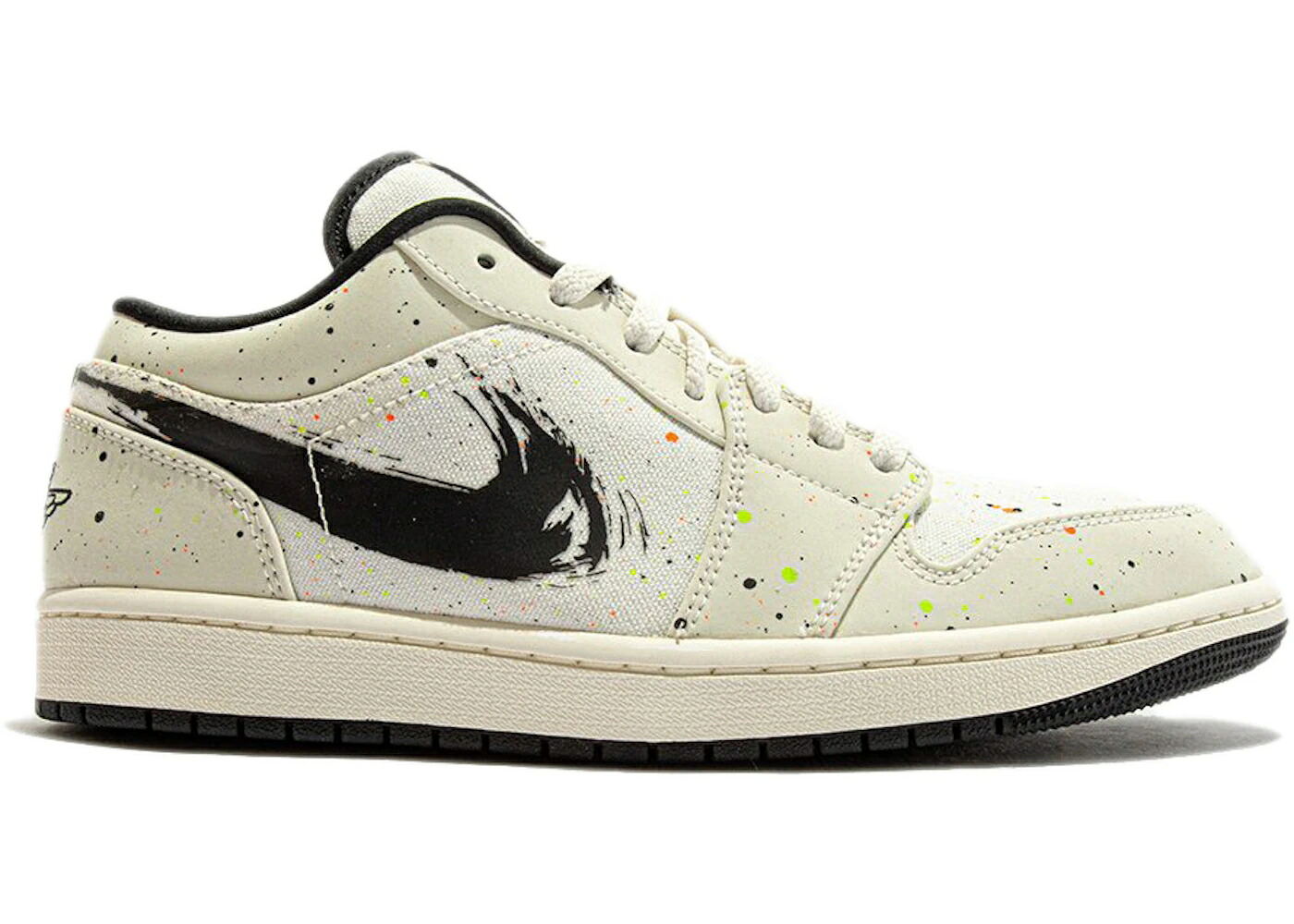ナイキ ジョーダン 黒いこと 黒いこと 橙 オレンジ色 御坊っちゃん キッズ JORDAN 1 LOW SE PAINT SPLATTER (GS) / SAIL BLACK TOTAL ORANGE もの言う花 マタニティ スニーカー