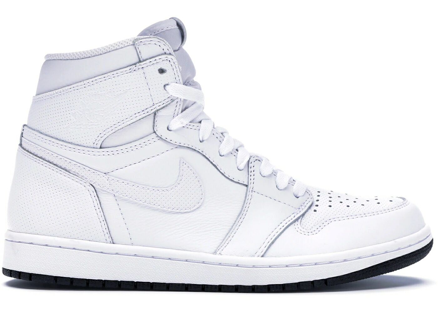 ナイキ ジョーダン 白色 ホワイト 黒色 ブラック スニーカー メンズ JORDAN 1 RETRO WHITE PERFORATED / WHITE BLACK WHITE