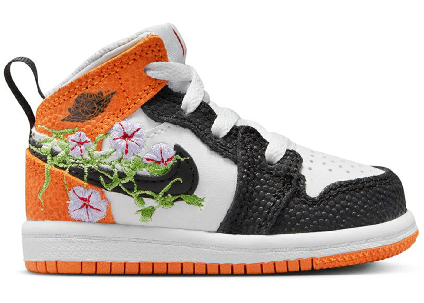 ナイキ ジョーダン ミッド 篭球 白いこと 白いこと 緑 緑であること お坊っちゃん キッズ JORDAN 1 MID SE BASKETBALL BLOSSOM (TD) / WHITE STARFISH VIVID GREEN BLAC