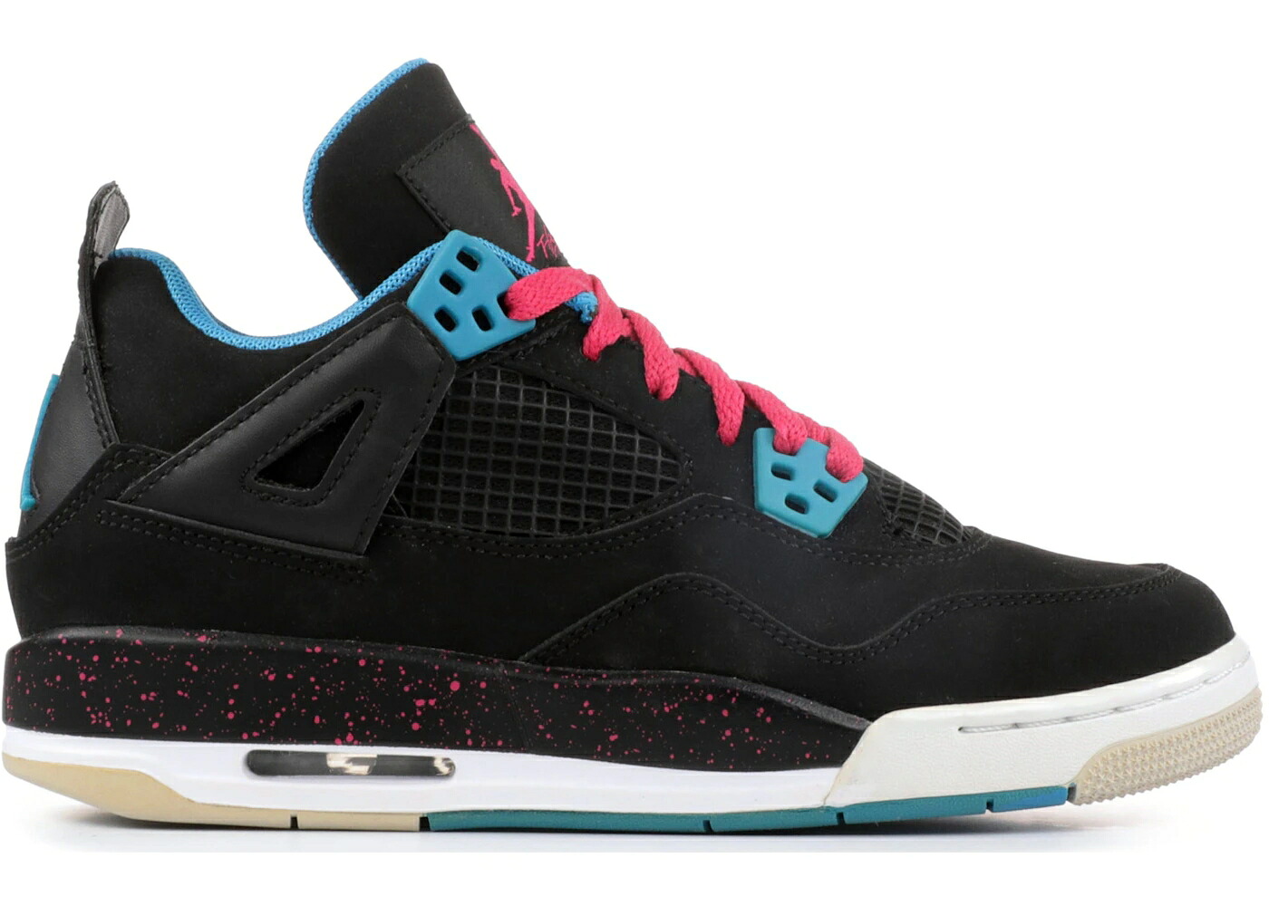 ナイキ ジョーダン 黒いこと 黒いこと サクラ色 活動的 青み 青色 お坊っちゃん キッズ JORDAN 4 RETRO BLACK VIVID PINK DYNAMIC BLUE (GS) / BLACK VIVID PINK DYNAMIC BLUE もの言う花 マタニティ スニーカー