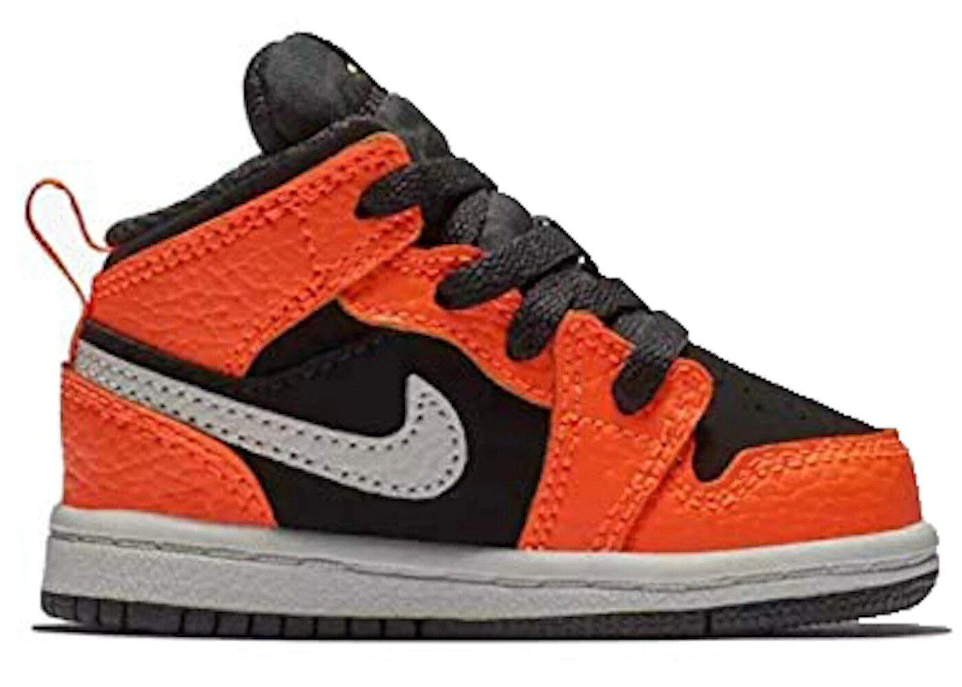 ナイキ ジョーダン ミッド 黒いこと 黒いこと 橙 オレンジ色 お坊っちゃん キッズ JORDAN 1 MID BLACK ORANGE LIGHT BONE / BLACK LIGHT BONE CONE もの言う花 マタニティ スニーカー