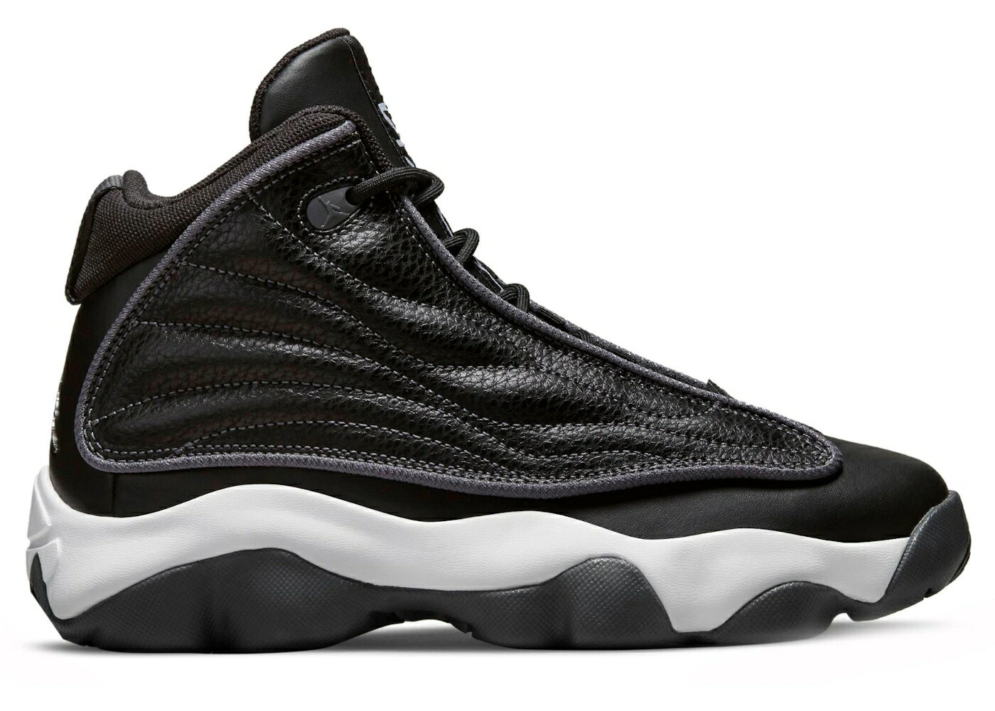 ナイキ ジョーダン プロ 黒色 ブラック 白色 ホワイト 灰色 グレー ジュニア キッズ JORDAN PRO STRONG BLACK WHITE ANTHRACITE (GS) / BLACK WHITE METALLIC DARK GREY ベビー マタニティ スニーカー