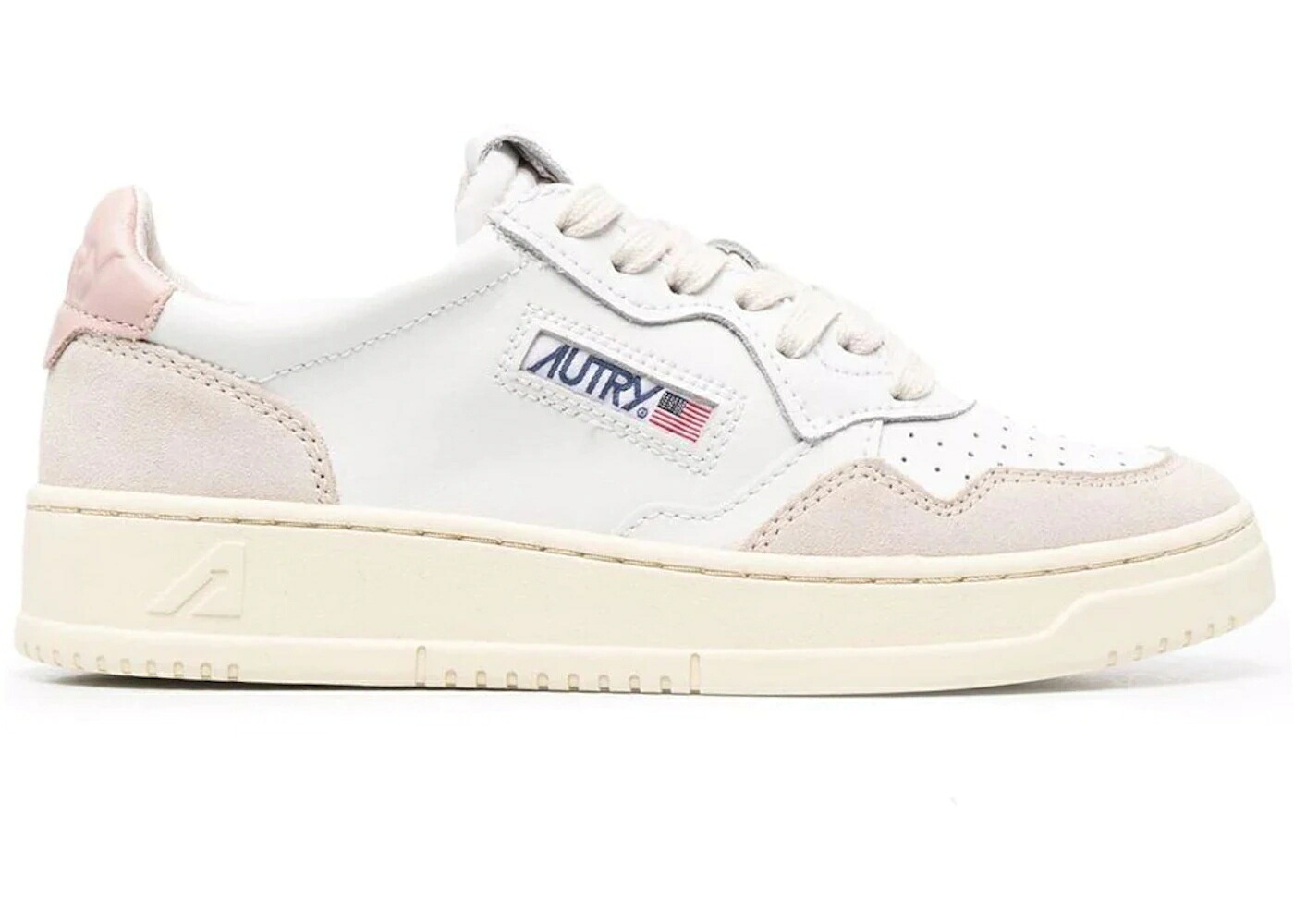 なめし革 白いこと 白いこと サクラ色 WOMEN\u0027S スニーカー レディース AUTRY MEDALIST LEATHER LOW WHITE PINK (WOMEN\u0027S) / WHITE PINK