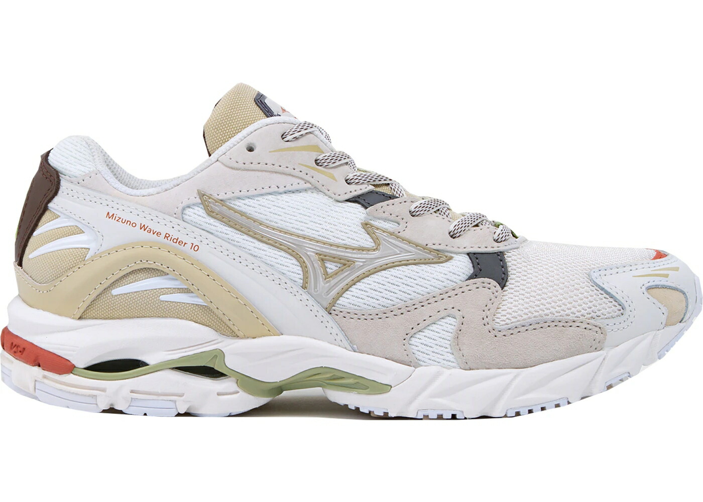 ミズノ ウェーブ ウェイブ 白色 ホワイト スニーカー メンズ MIZUNO WAVE RIDER 10 WOOD 02 EDITION / ATMOSPHERE WHITE