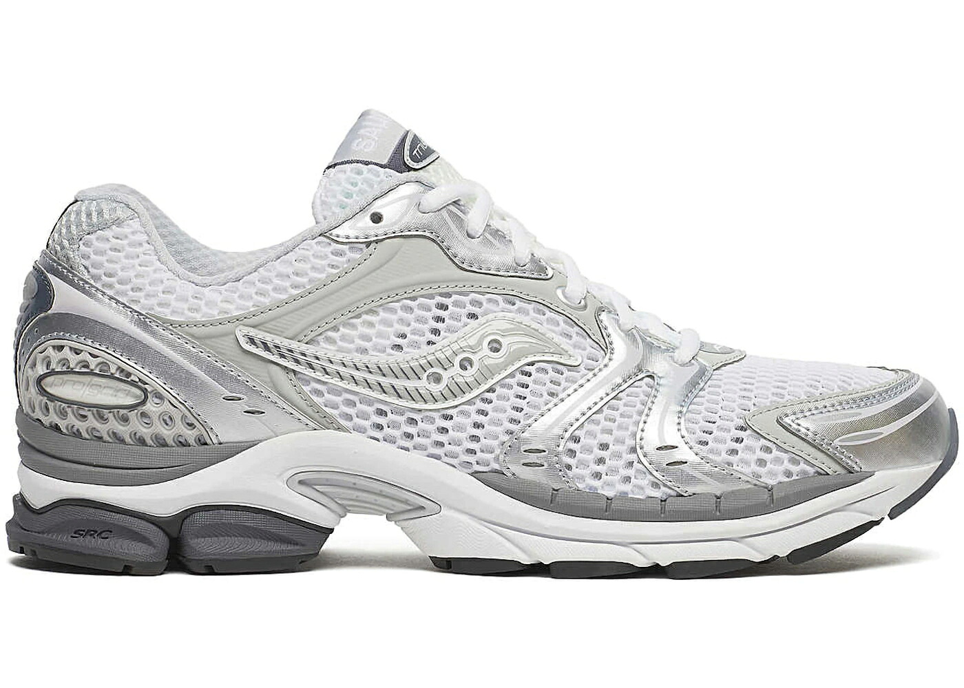 サッカニー 白いこと 白いこと しろがね色 しろがね色 薄墨色 薄墨色 スニーカー メンズ SAUCONY PROGRID TRIUMPH 4 WHITE SILVER GREY / WHITE SILVER