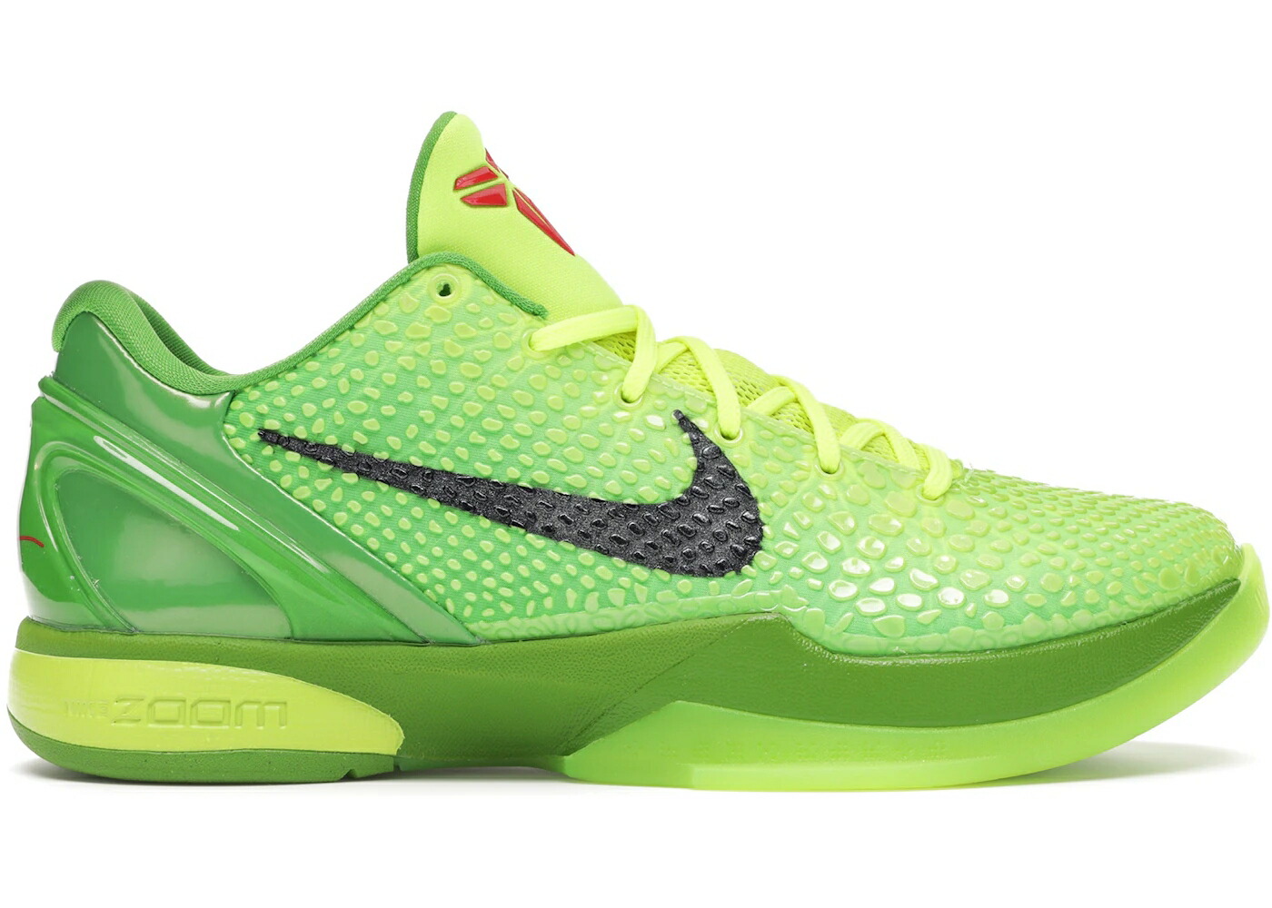 ナイキ コービー プロトロ 緑 グリーン クリムゾン 黒色 ブラック スニーカー メンズ NIKE KOBE 6 PROTRO GRINCH (2020) / GREEN APPLE VOLT CRIMSON BLACK