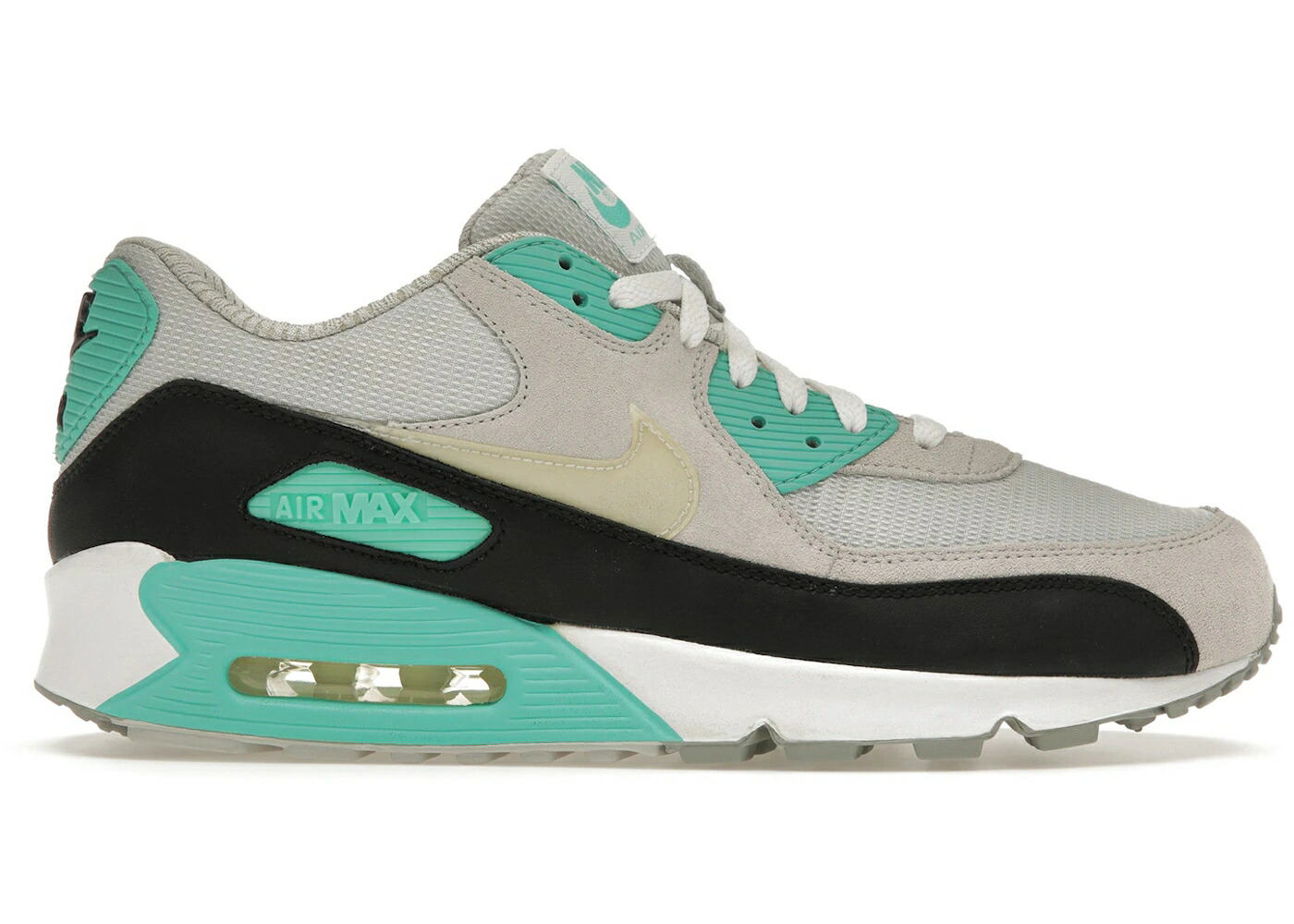 ナイキ マックス 灰色 グレー クール 白色 ホワイト 黒色 ブラック エアマックス WOMEN'S スニーカー レディース NIKE AIR MAX 90 NEUTRAL GREY COOL MINT (WOMEN'S) / NEUTRAL GREY WHITE BLACK COOL|スニケス