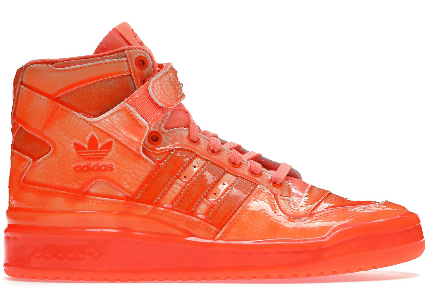 アディダス フォーラム ジェレミー 橙 オレンジ スニーカー メンズ ADIDAS FORUM HI JEREMY SCOTT DIPPED ORANGE / ORANGE DIPPED ORANGE|スニケス
