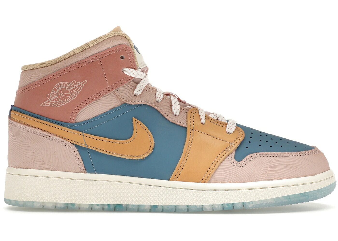 ナイキ ジョーダン ミッド ピンク オックスフォード 赤 レッド ジュニア キッズ JORDAN 1 MID SE ZEN (GS) / AEGEAN STORM PINK OXFORD RED ベビー マタニティ スニーカー