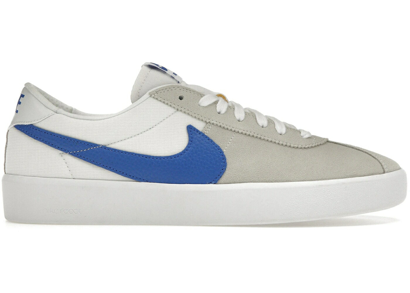 ナイキ エスビー 青みはたご屋 リアクト 白いこと 白いこと 青味 青み スニーカー メンズ NIKE SB BRUIN REACT SUMMIT WHITE SIGNAL BLUE / SUMMIT WHITE SUMMIT WHITE WHITE