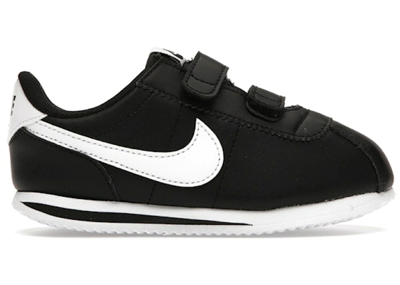 ナイキ コルテッツ 黒色 ブラック 白色 ホワイト ジュニア キッズ NIKE CORTEZ BASIC BLACK (TD) / BLACK WHITE
