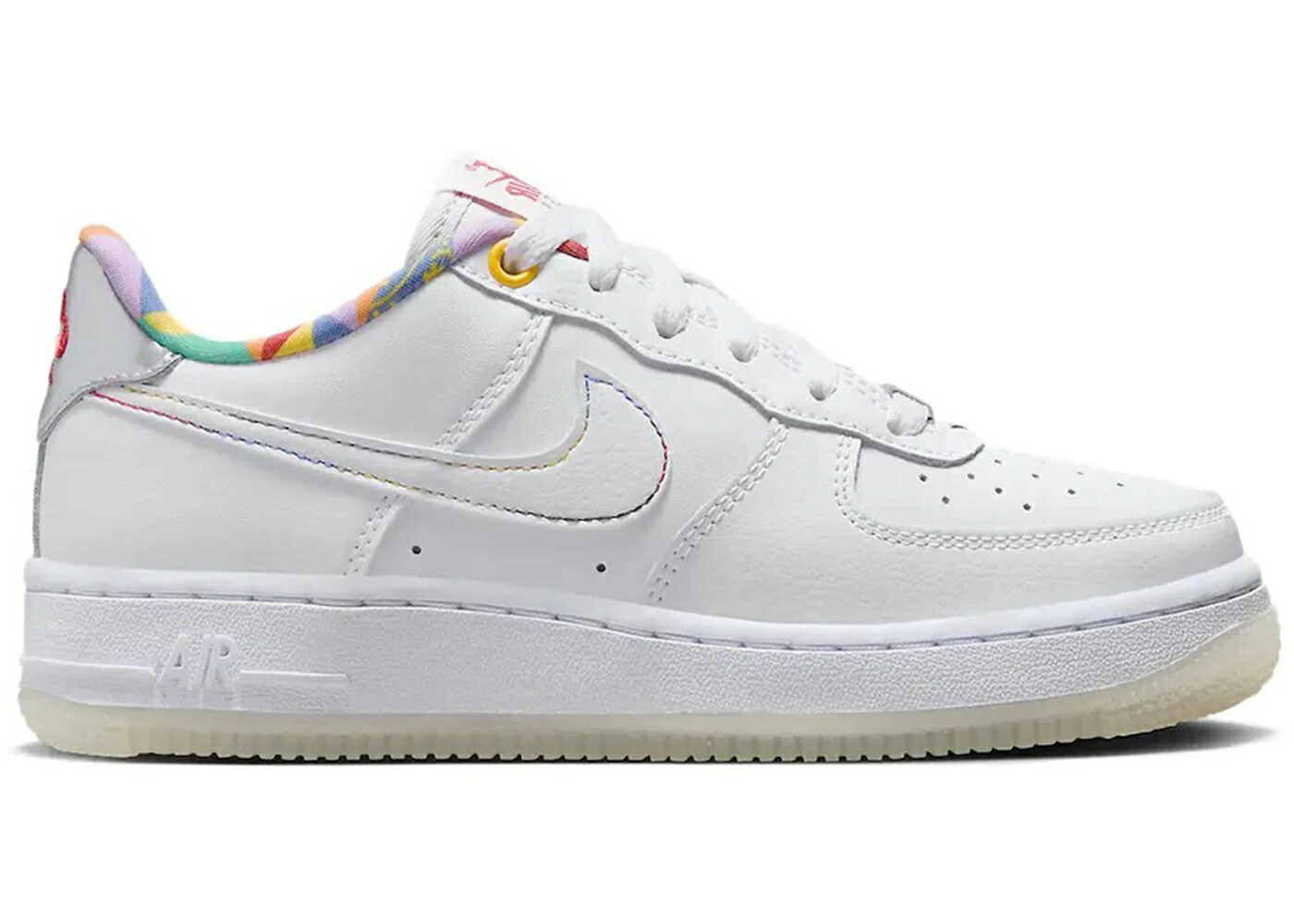 ナイキ 白いこと 白いこと 紺色 米国海軍 空軍 御坊っちゃん キッズ NIKE AIR FORCE 1 LOW LV8 WHITE PLAYFUL PRINT (GS) / WHITE WHITE MIDNIGHT NAVY WHITE もの言う花 マタニティ スニーカー スニーカー-キッズ・ベビー・マタニティ-靴