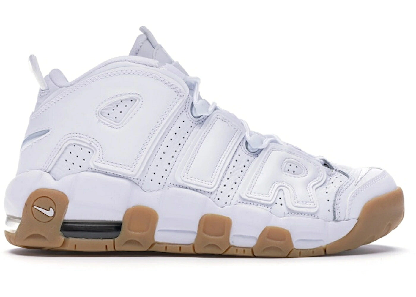 ナイキ 繰り上げるペース 白いこと 白いこと エアモアアップテンポ モアテン お坊っちゃん キッズ NIKE AIR MORE UPTEMPO WHITE GUM (GS) / WHITE WHITE BAMBOO GUM LIGHT もの言う花 マタニティ スニーカー