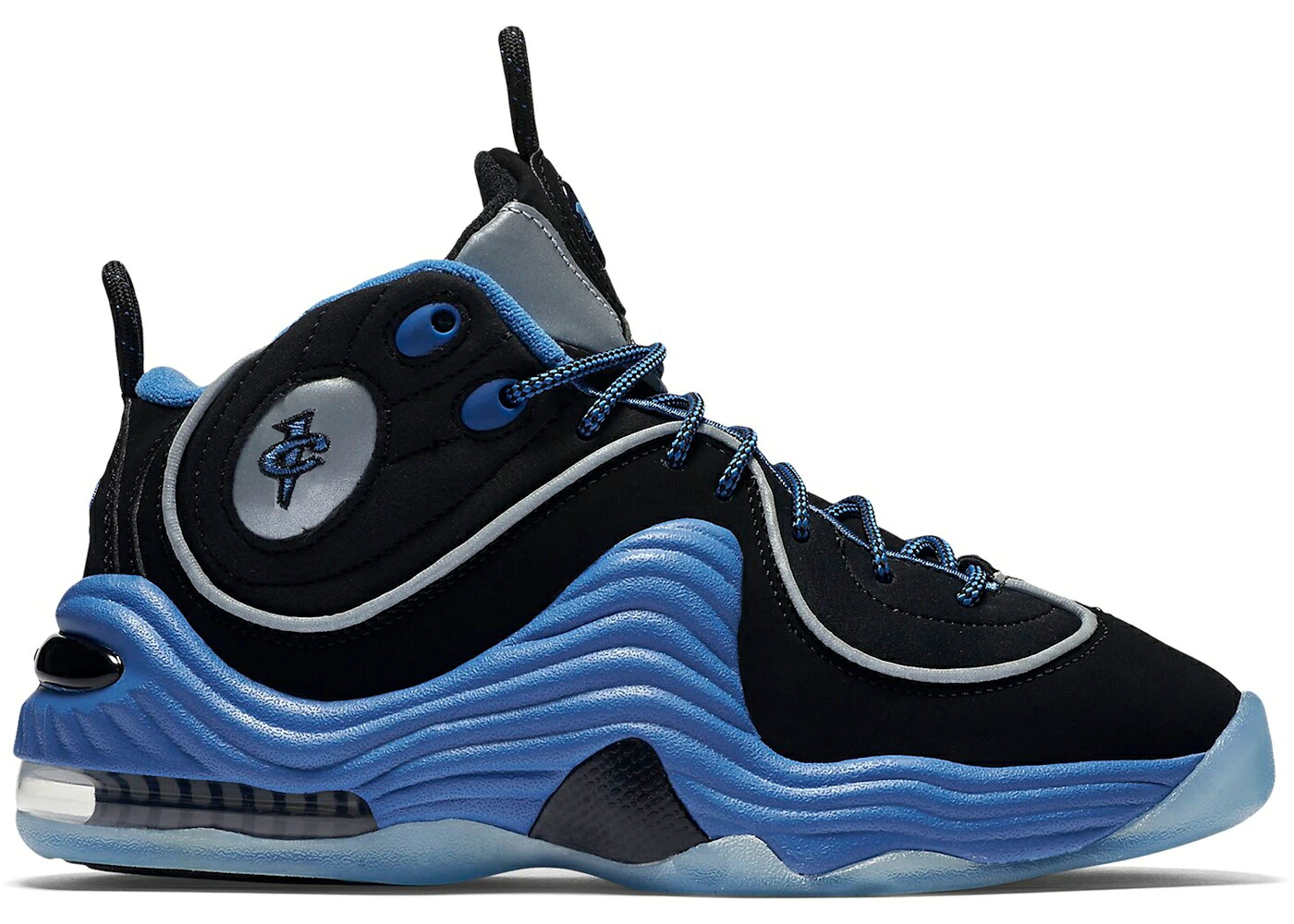 ナイキ ペニー 青色 ブルー 黒色 ブラック エアペニー ジュニア キッズ NIKE AIR PENNY II VARSITY BLUE (GS) / BLACK VARSITY BLUE METALLIC ベビー マタニティ スニーカー|スニケス