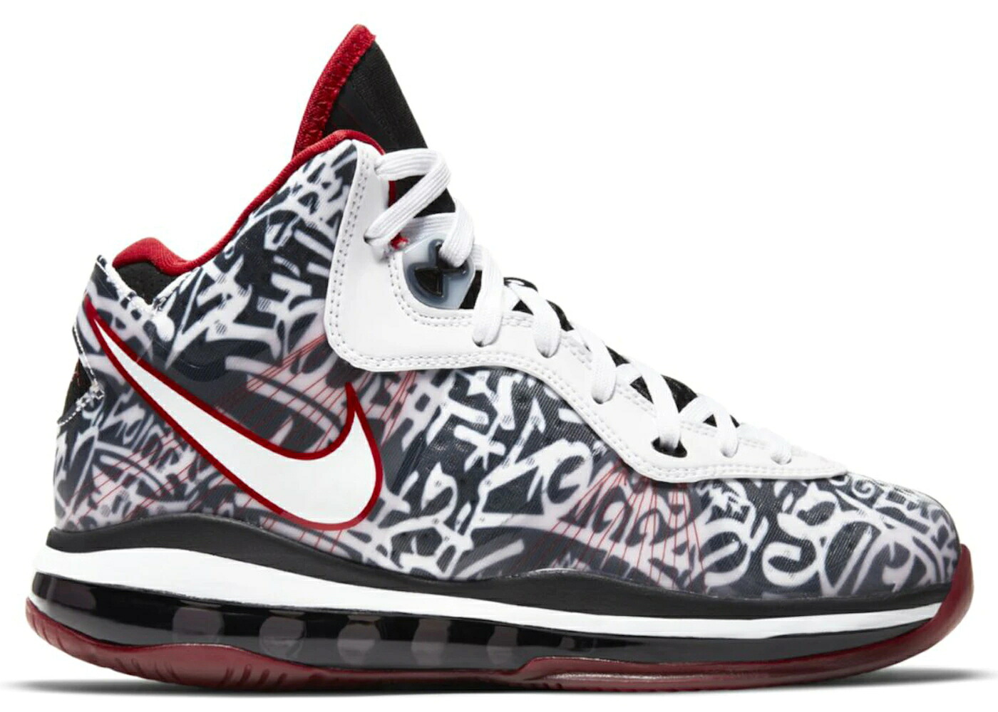 ナイキ レブロン 黒いこと 黒いこと 赤 赤いこと 白いこと 白いこと 御坊っちゃん キッズ NIKE LEBRON 8 GRAFFITI (GS) / BLACK SPORT RED WHITE もの言う花 マタニティ スニーカー