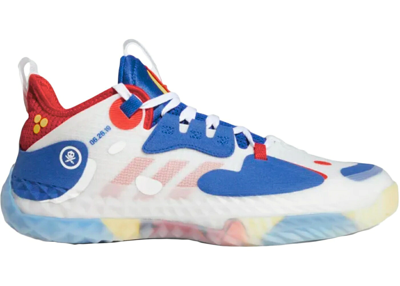 アディダス ハーデン 白色 ホワイト 青色 ブルー 赤 レッド VOL. スニーカー メンズ ADIDAS HARDEN 5 FUTURENATURAL CLOUD WHITE ROYAL BLUE VIVID RED / CLOUD WHITE ROYAL BLUE VIVID RED