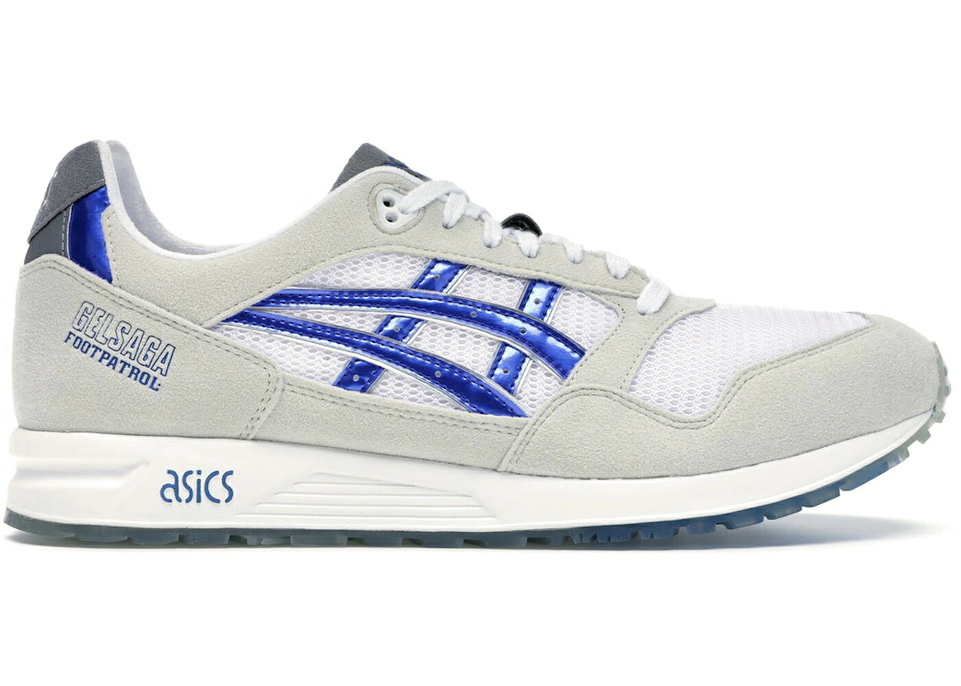 アシックス 薄墨色 薄墨色 青味 青み スニーカー メンズ ASICS GEL-SAGA FOOT PATROL GUNDAM / GREY BLUE
