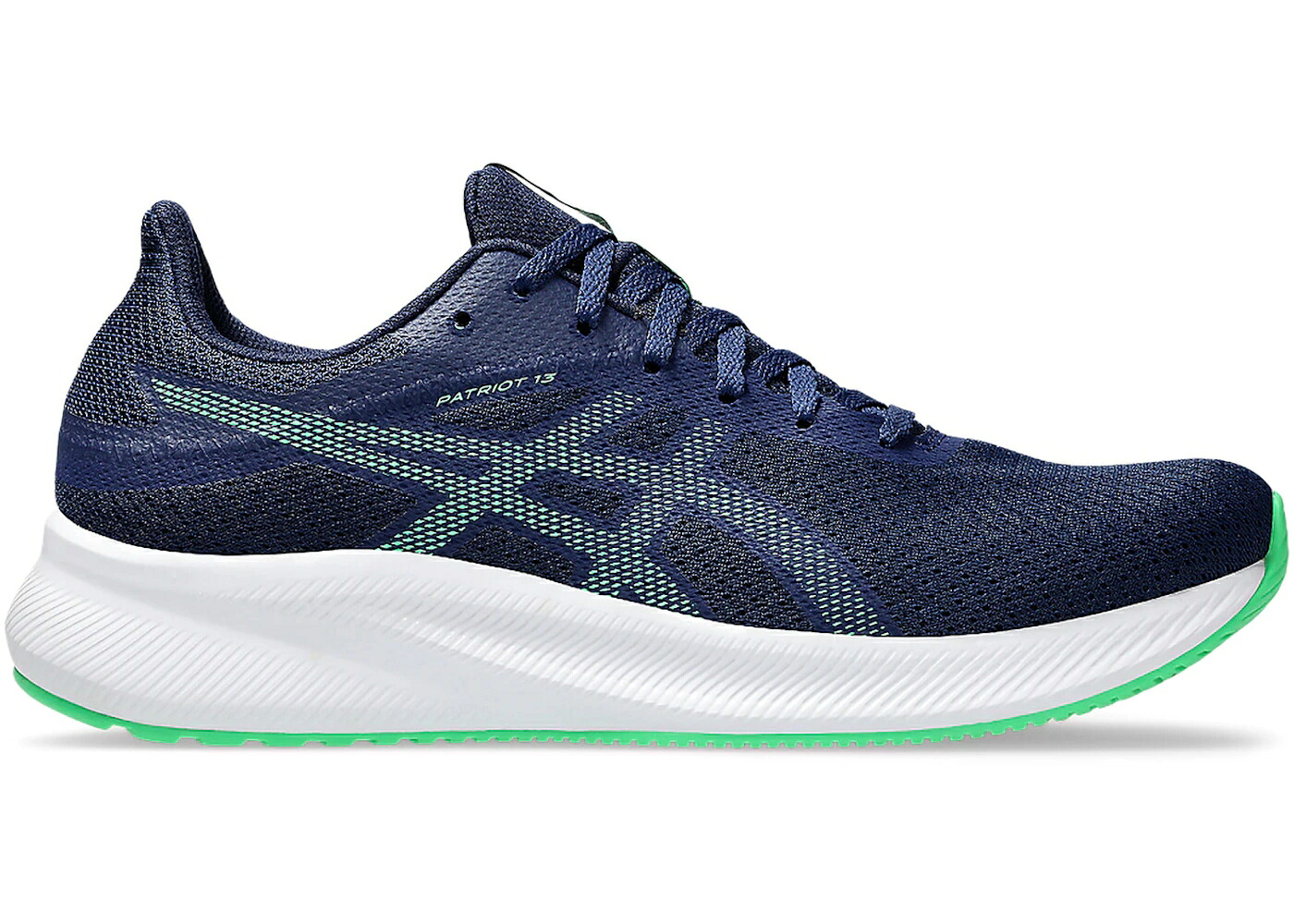 アシックス サーティーン 青色 ブルー スニーカー メンズ ASICS PATRIOT 13 BLUE EXPANSE NEW LEAF / BLUE EXPANSE NEW LEAF
