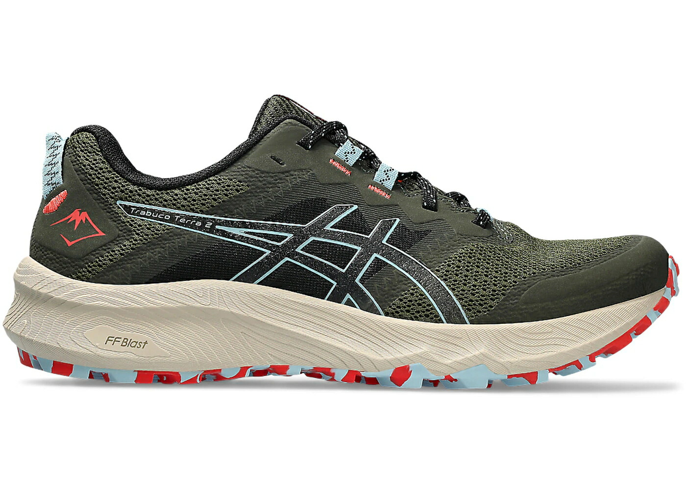 アシックス 緑 緑であること 青み 青色 スニーカー メンズ ASICS TRABUCO TERRA 2 SMOG GREEN SMOKE BLUE / SMOG GREEN SMOKE BLUE
