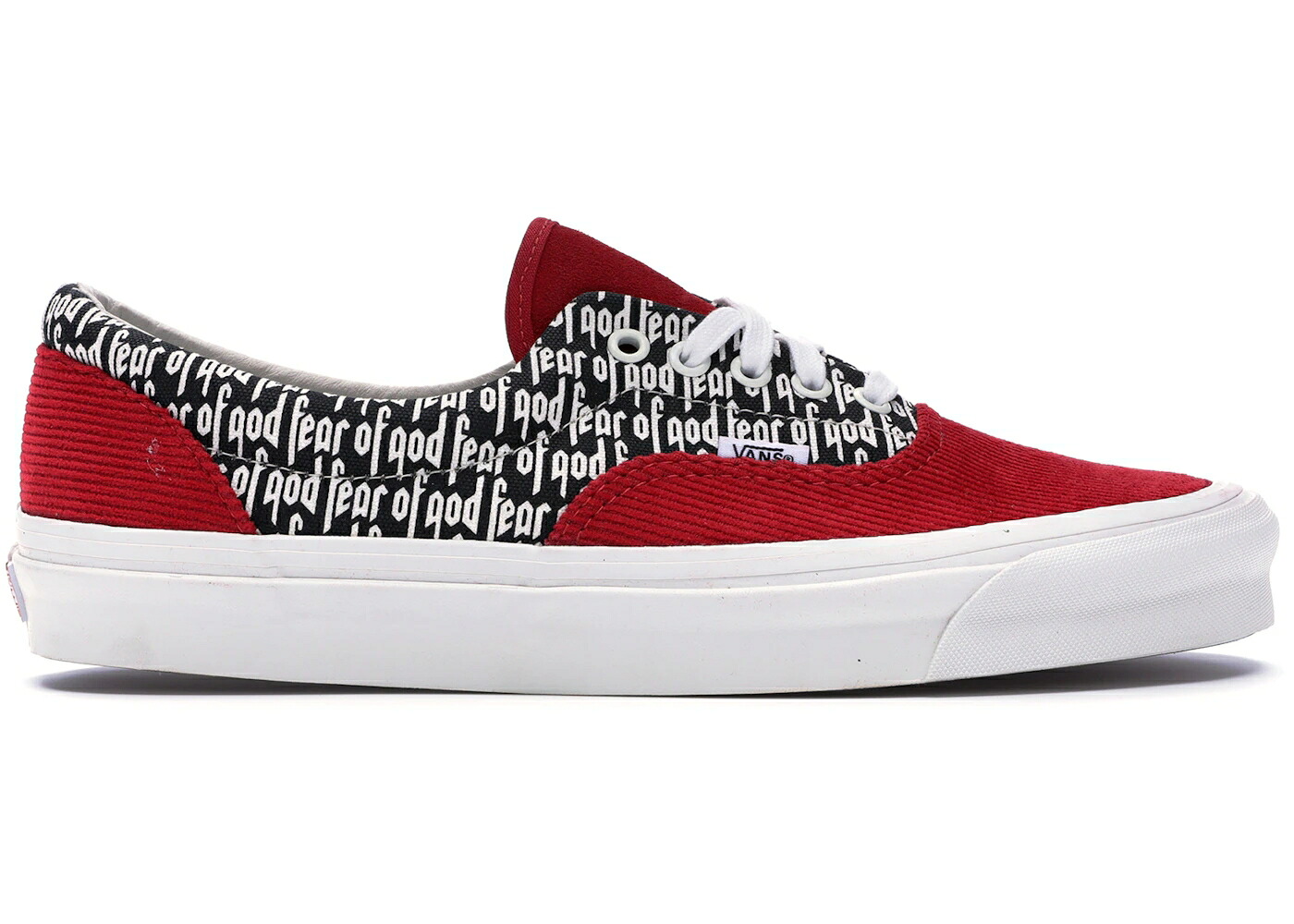 ヴァンズ バンズ 赤 赤いこと コール天 フィアーオブゴッド スニーカー メンズ VANS ERA 95 DX FEAR OF GOD RED / RED CORDUROY PRINT