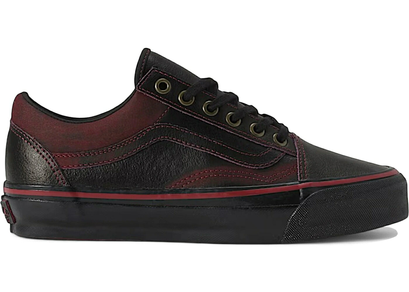 ヴァンズ バンズ 割り増し金 赤 赤いこと 黒いこと 黒いこと 年寄りの学院 スニーカー メンズ VANS OLD SKOOL PREMIUM TANIA CRUZ DARK RED RUB-AWAY / DARK RED BLACK