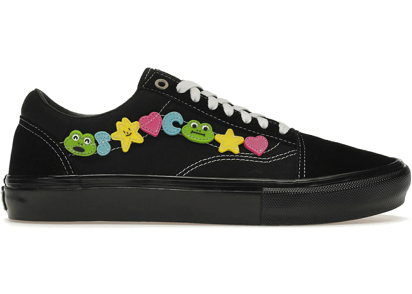 ヴァンズ バンズ 滑るゲーム盤 黒いこと 黒いこと 年寄りの学院 スニーカー メンズ VANS OLD SKOOL FROG SKATEBOARDS / BLACK MULTI
