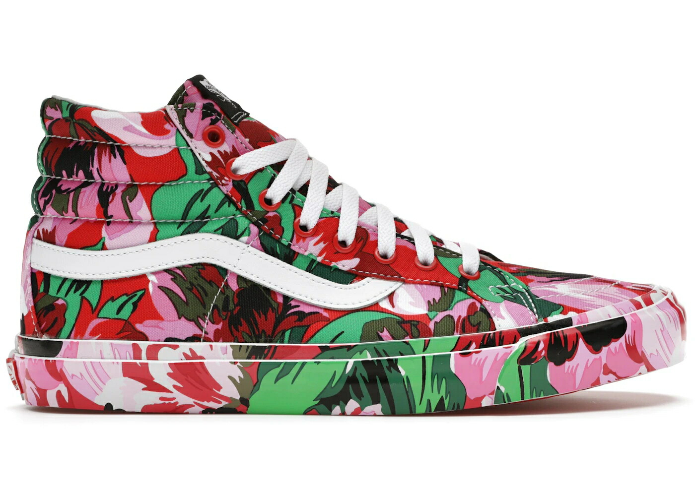 ヴァンズ バンズ スケートハイ 赤 レッド 白色 ホワイト スニーカー メンズ VANS SK8-HI KENZO FLORAL RED / FLORAL RED TRUE WHITE