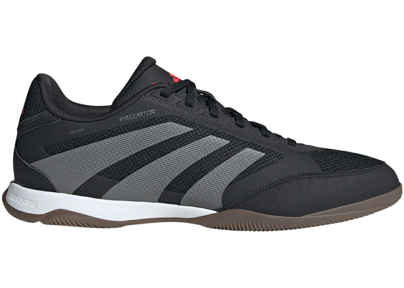 アディダス プレデター コア 黒色 ブラック 灰色 グレー 赤 レッド スニーカー メンズ ADIDAS PREDATOR LEAGUE INDOOR CORE BLACK GREY FOUR LUCID RED / CORE BLACK GREY FOUR LUCID RED