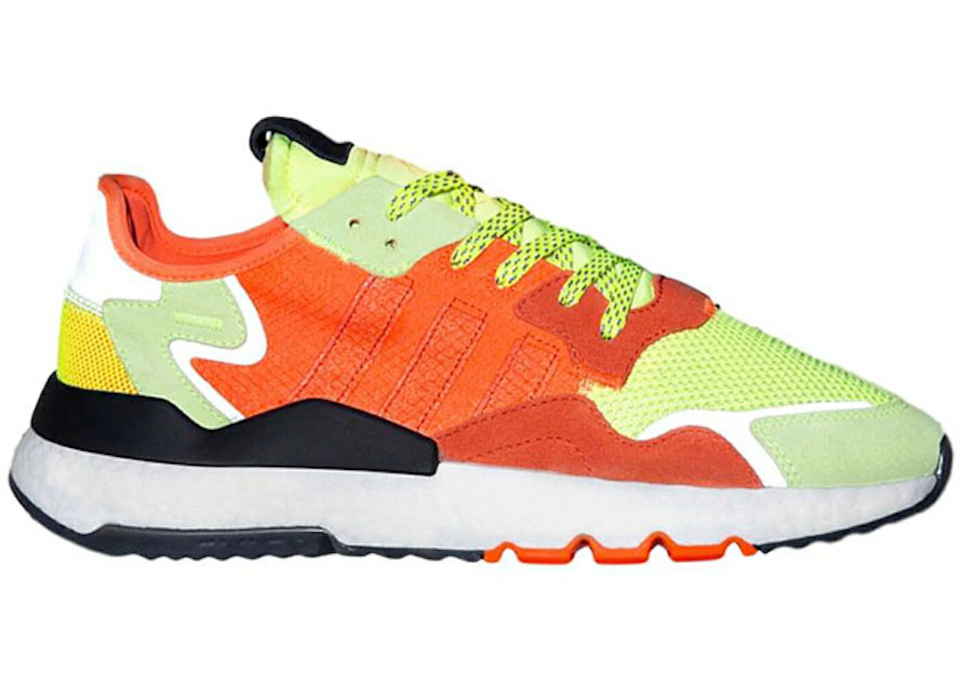 アディダス ジョガーパンツ 橙 オレンジ 緑 グリーン 黒色 ブラック SIZE? スニーカー メンズ ADIDAS NITE JOGGER ROAD SAFETY / ORANGE GREEN BLACK
