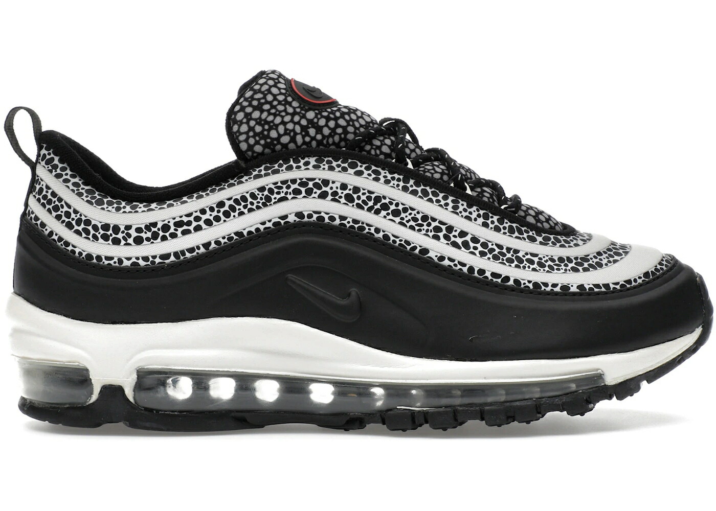 ナイキ マックス サファリ 黒色 ブラック 白色 ホワイト 赤 レッド エアマックス WOMEN'S スニーカー レディース NIKE AIR MAX 97 WAX SAFARI (WOMEN'S) / BLACK WHITE RED