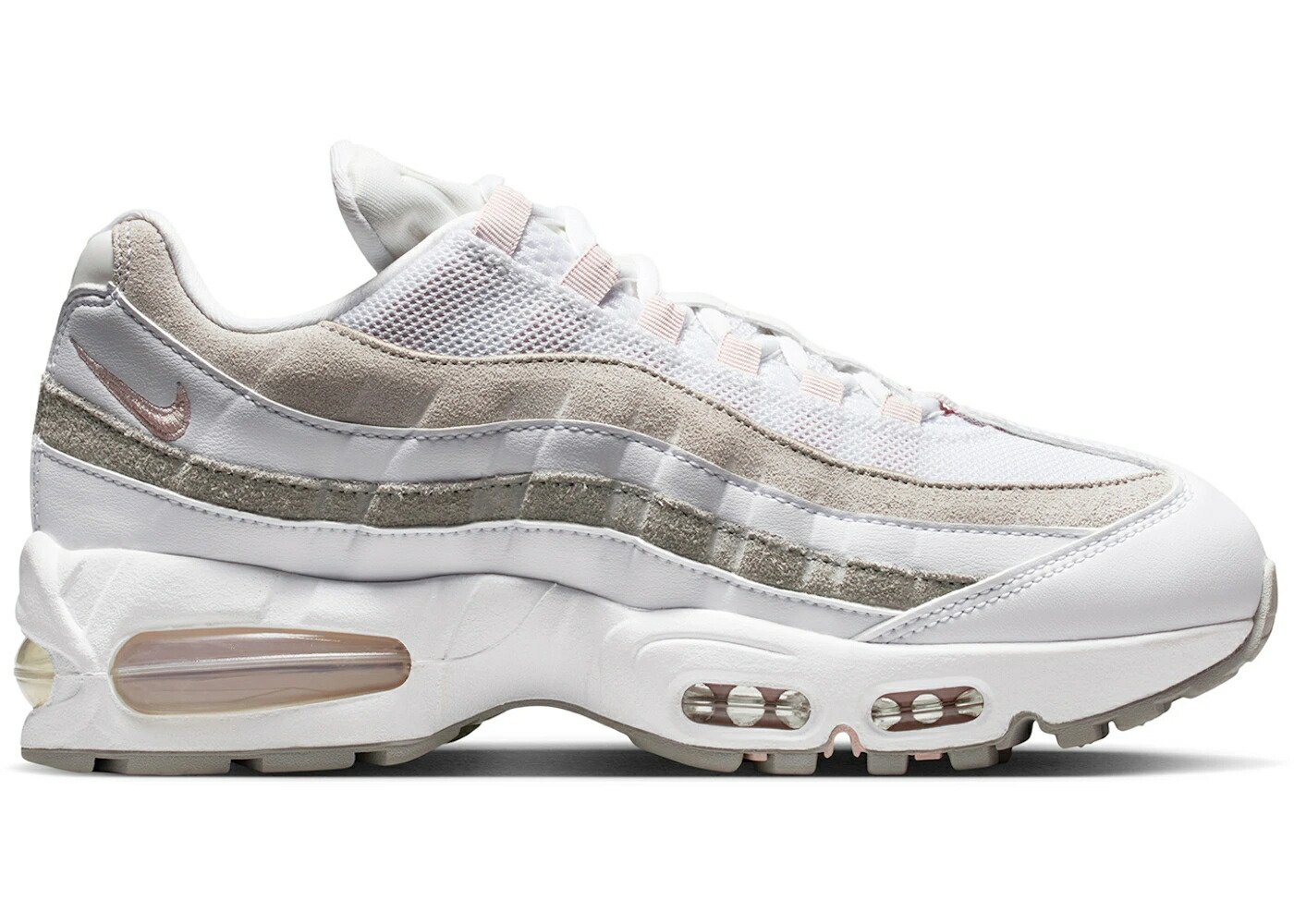 ナイキ マックス バブル 白色 ホワイト パール 灰色 グレー チャコール エアマックス WOMEN スニーカー レディース NIKE AIR MAX 95 OG BIG BUBBLE WHITE PEARL GREY (WOMEN) / WHITE LIGHT CHARCOAL PEARL GREY