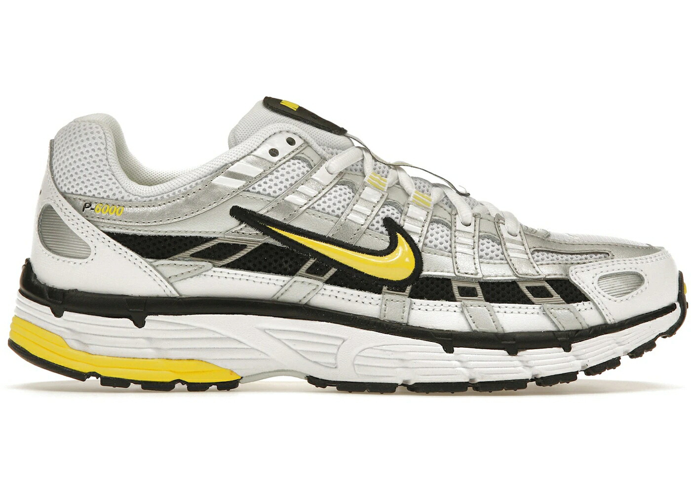 ナイキ プラチナム 黄色 イエロー 白色 ホワイト 黒色 ブラック WOMEN'S スニーカー レディース NIKE P-6000 METALLIC PLATINUM OPTI YELLOW (WOMEN'S) / WHITE METALLIC PLATINUM BLACK｜スニケス