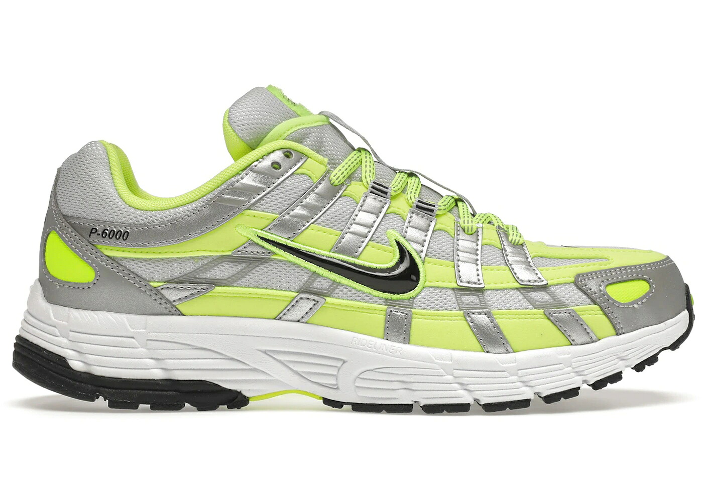 ナイキ 黒色 ブラック 銀色 シルバー WOMEN'S スニーカー レディース NIKE P-6000 NAKED (WOMEN'S) / VOLT BLACK METALLIC SILVER｜スニケス