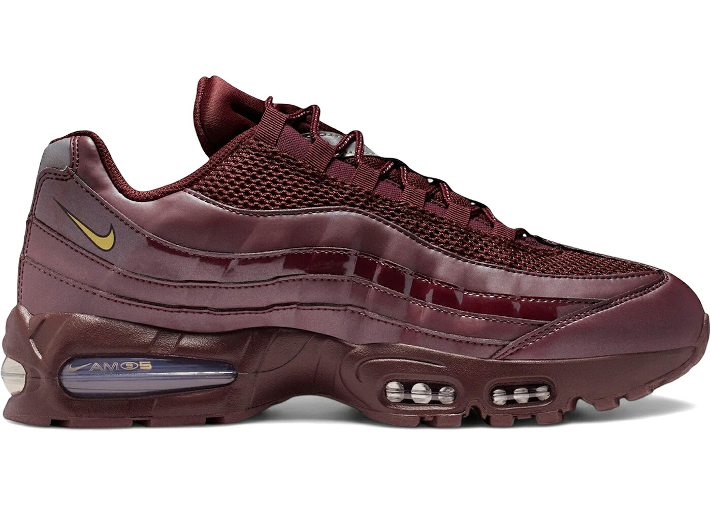 ナイキ マックス 砂上の楼閣 ブドウ酒色 バーガンディー ゴールド エア湖マックス スニーカー メンズ NIKE AIR MAX 95 SE BIG BUBBLE TOTAL 90 BURGUNDY CRUSH / BURGUNDY CRUSH METALLIC GOLD スニーカー-メンズ靴