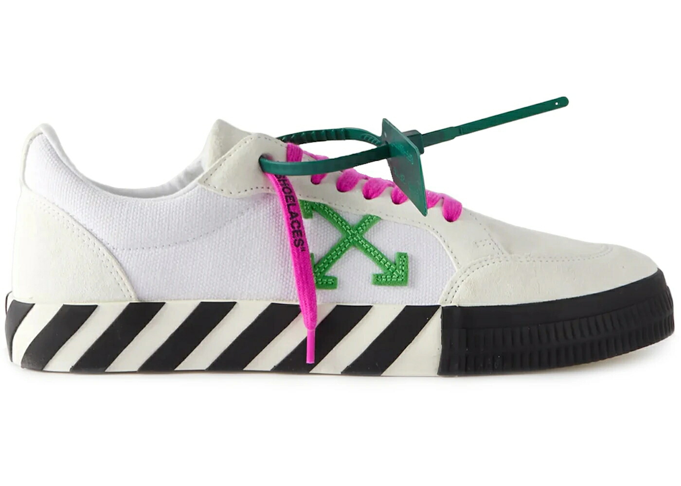 象牙色 白いこと 白いこと 緑 緑であること スニーカー メンズ OFF-WHITE VULC LOW WHITE GREEN FUCSHIA / WHITE GREEN FUCSHIA