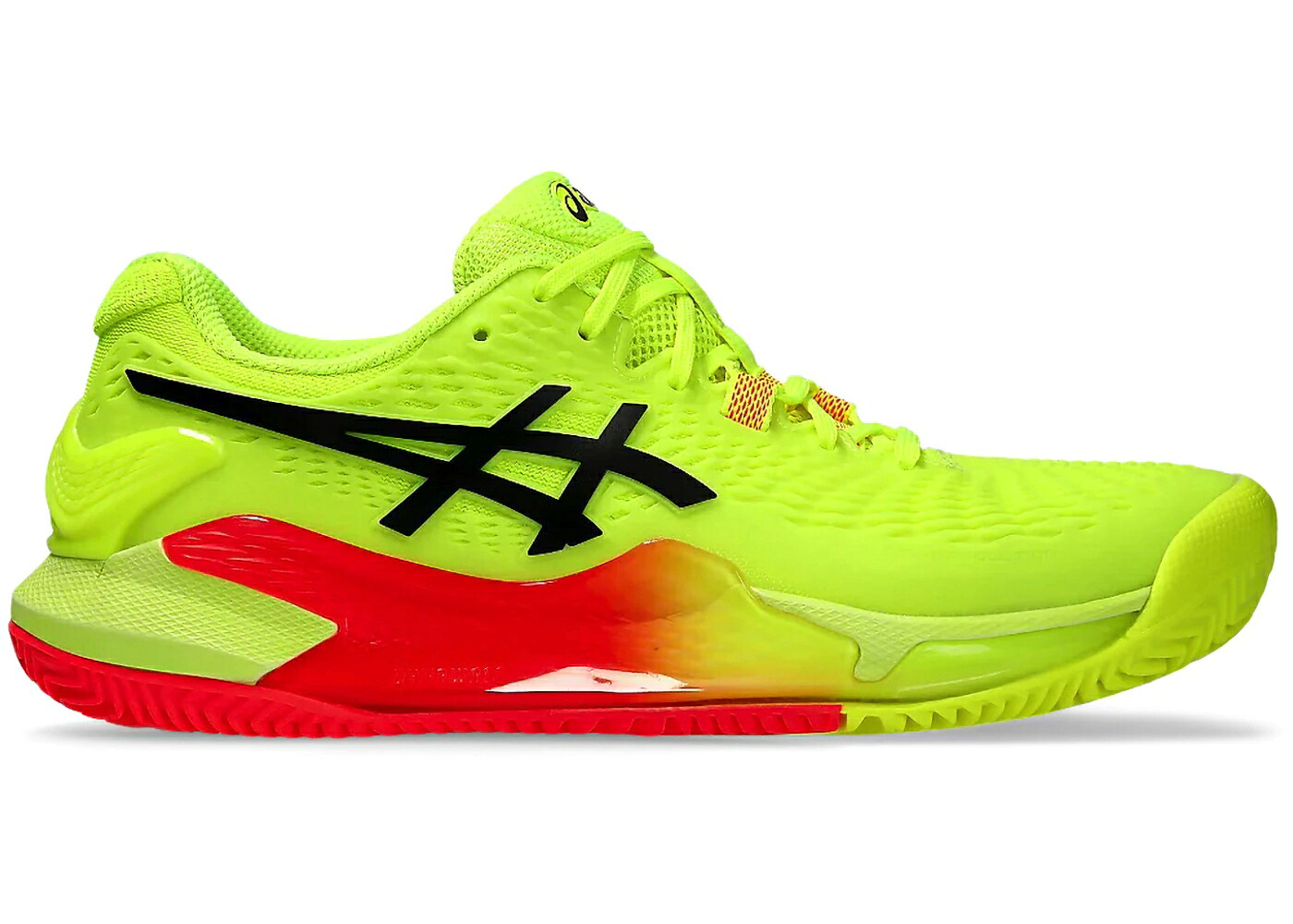 アシックス 黄色 イエロー 黒色 ブラック WOMEN'S スニーカー レディース ASICS GEL-RESOLUTION 9 CLAY PARIS (WOMEN'S) / SAFETY YELLOW BLACK