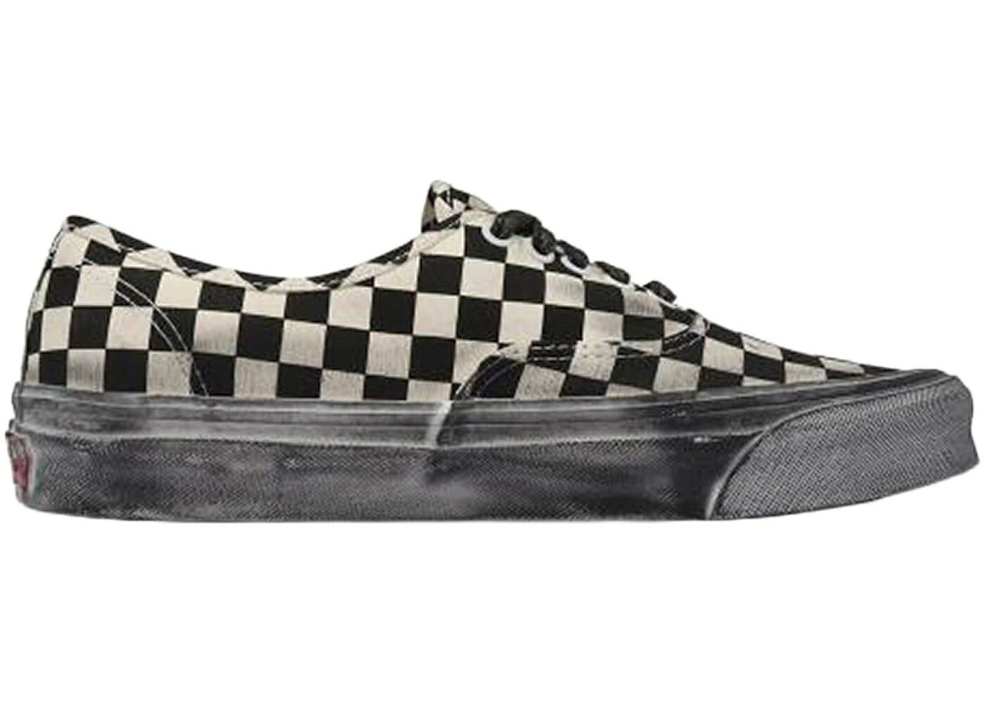 ヴァンズ バンズ ボルト オーセンティック 黒色 ブラック 白色 ホワイト スニーカー メンズ VANS VAULT OG AUTHENTIC LX STRESSED BLACK WHITE CHECKERBOARD / BLACK WHITE