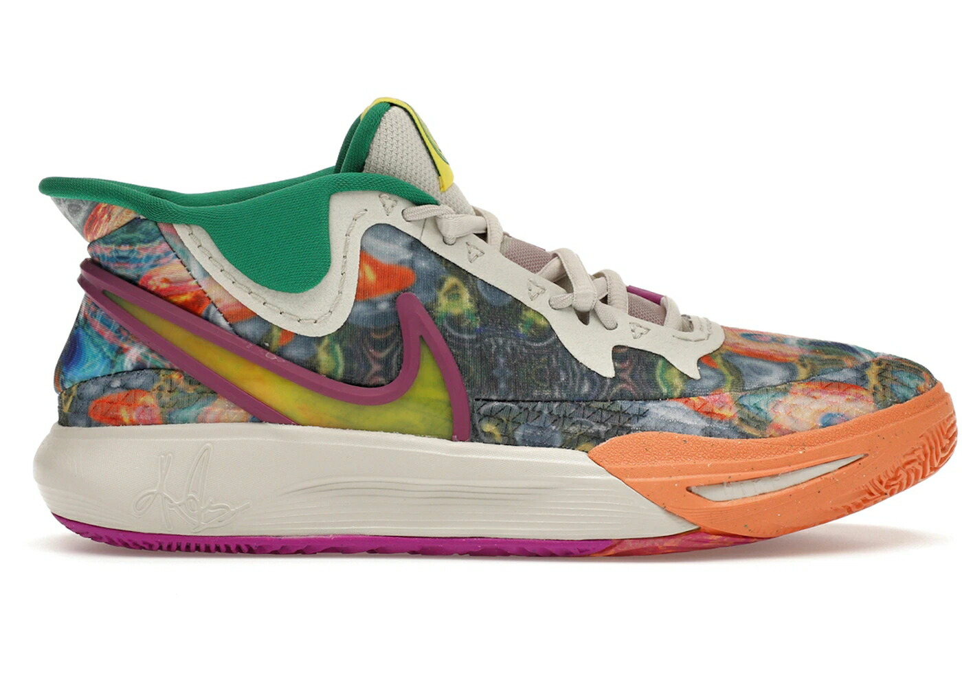 ナイキ カイリー 橙 オレンジ ジュニア キッズ NIKE KYRIE 8 GO CIRCLE OF LIFE (GS) / LIGHT BONE MALACHITE ORANGE ベビー マタニティ スニーカー