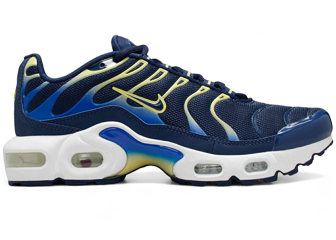 ナイキ マックス 紺色 米国海軍 黄味がかった 黄色 エアマックスプラス お坊っちゃん キッズ NIKE AIR MAX PLUS MIDNIGHT NAVY SOFT YELLOW (GS) / MIDNIGHT NAVY SOFT YELLOW もの言う花 マタニティ スニーカー