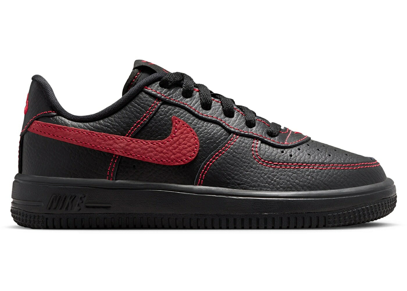 ナイキ 黒色 ブラック 赤 レッド ジュニア キッズ NIKE FORCE 1 LOW LV8 3 BRED (PS) / BLACK BLACK BLACK UNIVERSITY RED ベビー マタニティ スニーカー