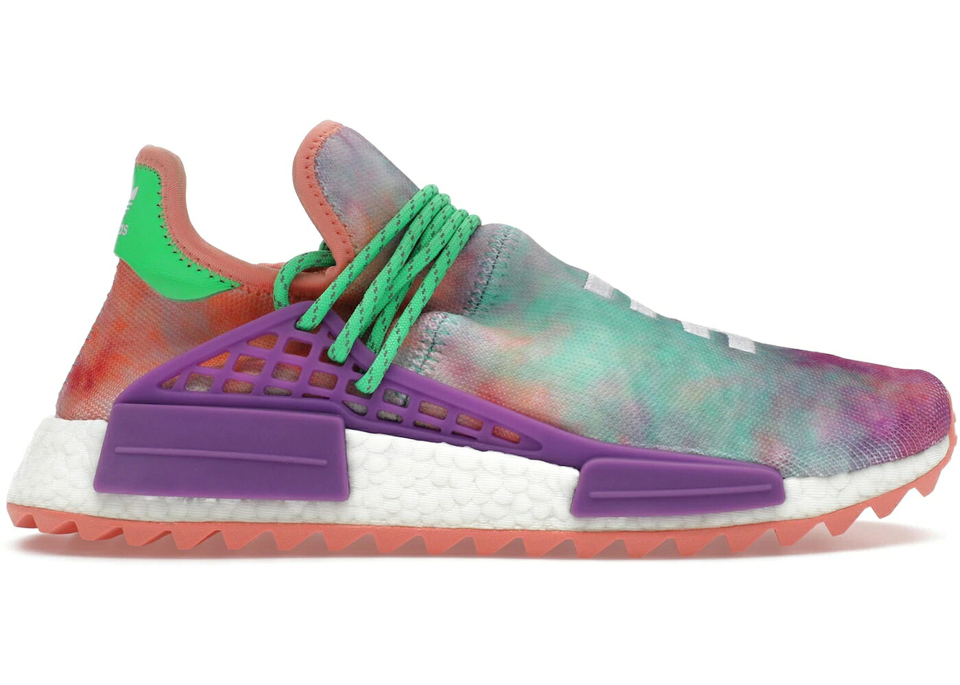 アディダス 緑 緑であること スニーカー メンズ ADIDAS HUMAN RACE NMD PHARRELL HOLI FESTIVAL (CHALK CORAL) / CHALK CORAL FLASH GREEN LAB