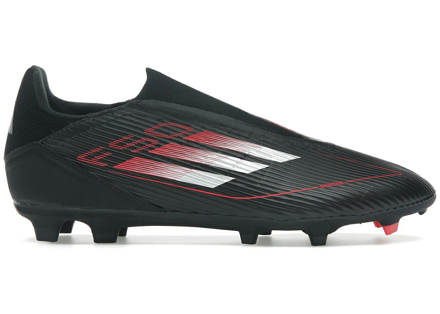 アディダス ステルス ビクトリー コア 黒色 ブラック 灰色 グレー 赤 レッド スニーカー メンズ ADIDAS F50 LEAGUE LACELESS FG/MG STEALTH VICTORY PACK / CORE BLACK GREY FOUR LUCID RED