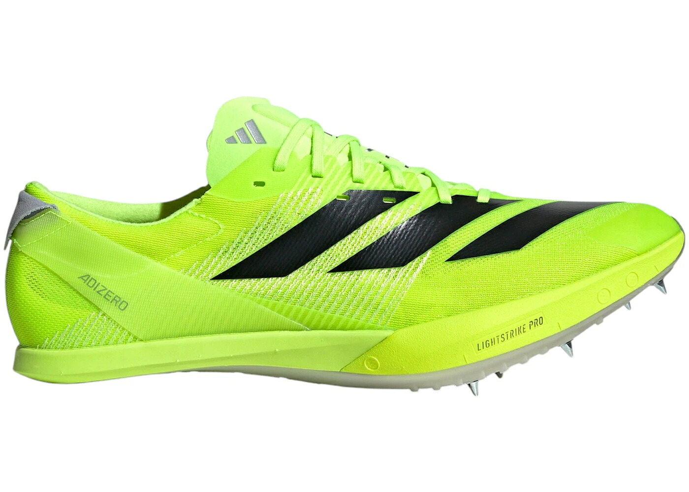 アディダス アディゼロ コア 黒色 ブラック 銀色 シルバー スニーカー メンズ ADIDAS ADIZERO FINESSE SPIKES LUCID LEMON CORE BLACK HALO SILVER / LUCID LEMON CORE BLACK HALO